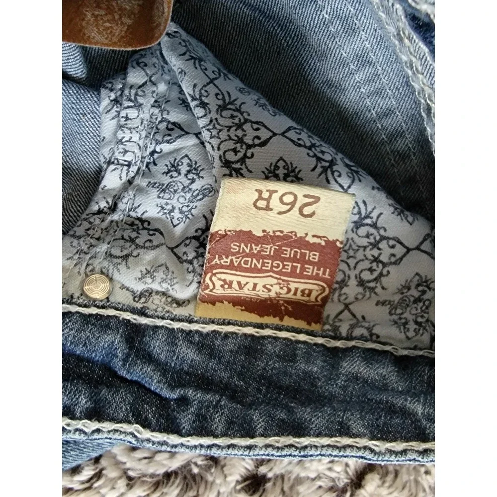 Big Star Denim‎ Jeans Women Size 26R Bootcut Medium Wash Distressed